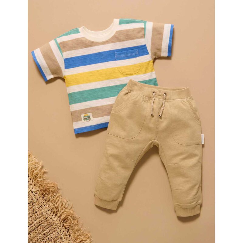 Purebaby Striped Relaxed Tee image number 1